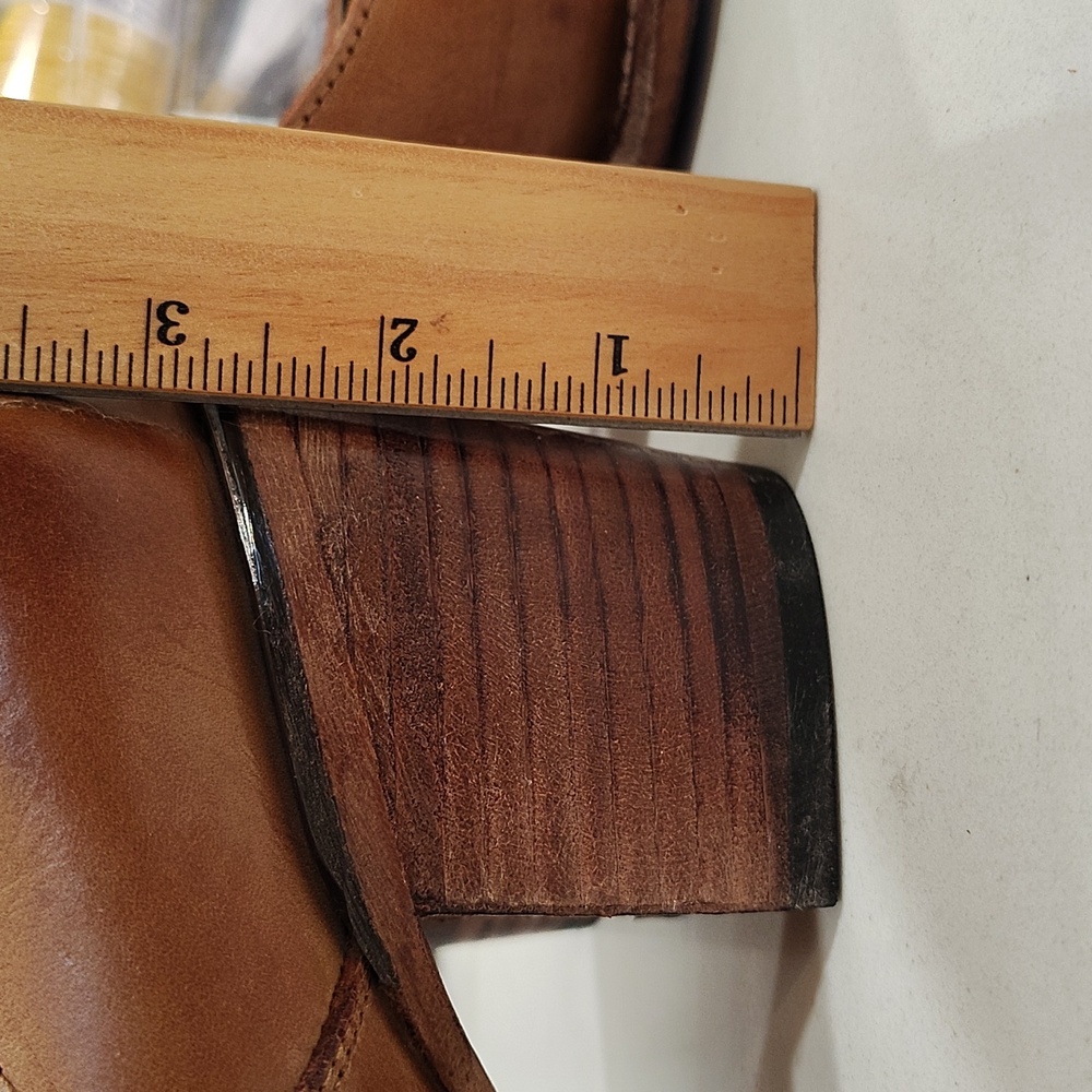 freebird Tan Leather Multi-Strap Block Heel Pumps - Picture 16 of 16